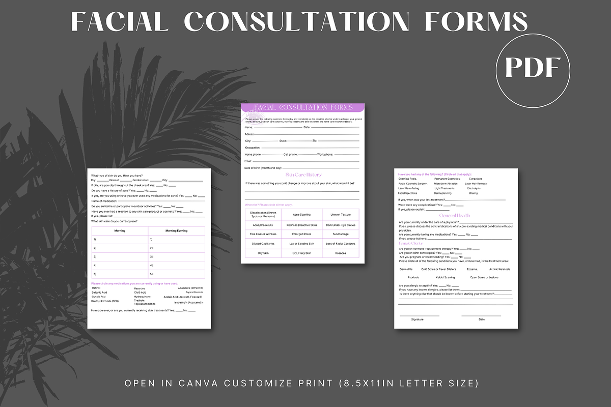 Aesthetician Business Forms Bundle, a Stationery Template by Prodesign (Photo 5 of 15)