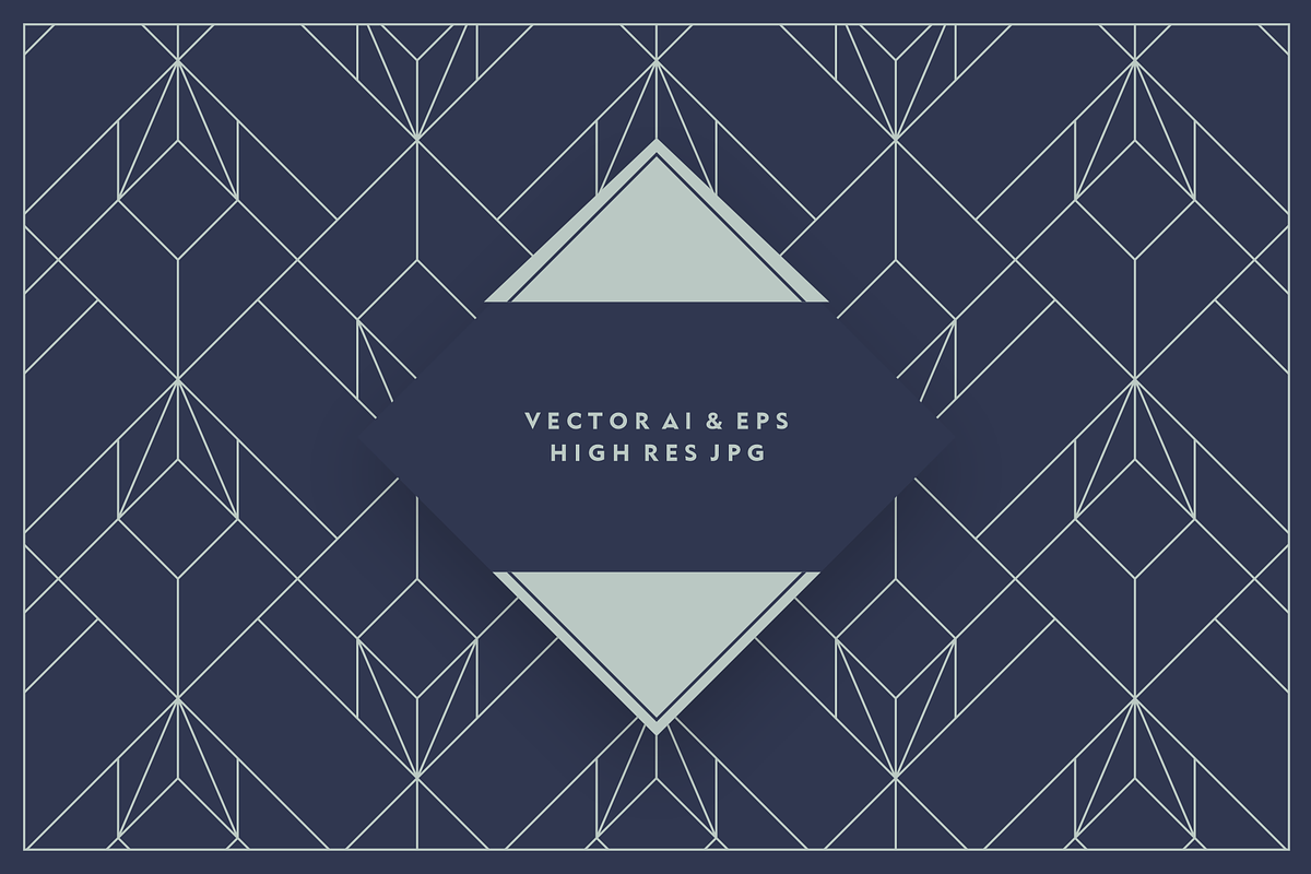 Geometric Art Deco Patterns V2, a Pattern Graphic by Firowerk (Photo 4 of 8)