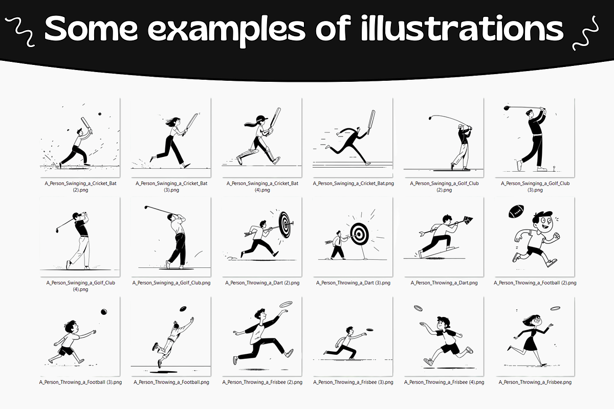 250 Notion Style Sport Illustrations, a Sport Illustration by DaisyStudio (Photo 10 of 10)
