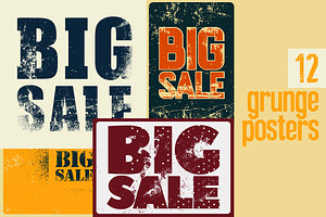 Big Sale Vintage Grunge Posters.