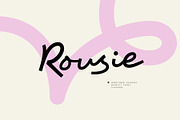 Rousie Font, a Script Font by vuuuds (Thumbnail 1 of 9)