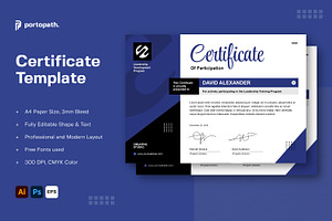 Certificate Template, a Stationery Template by Portocraft