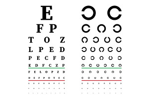 Eye test chart, a Healthcare Illustration by Vector Creator