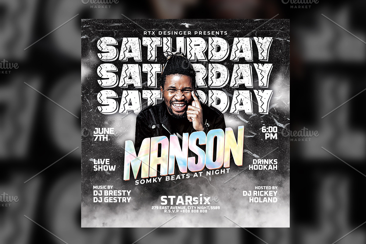 Artist DJ Flyer, a Flyer Template by RTXdesinger99 (Photo 3 of 3)