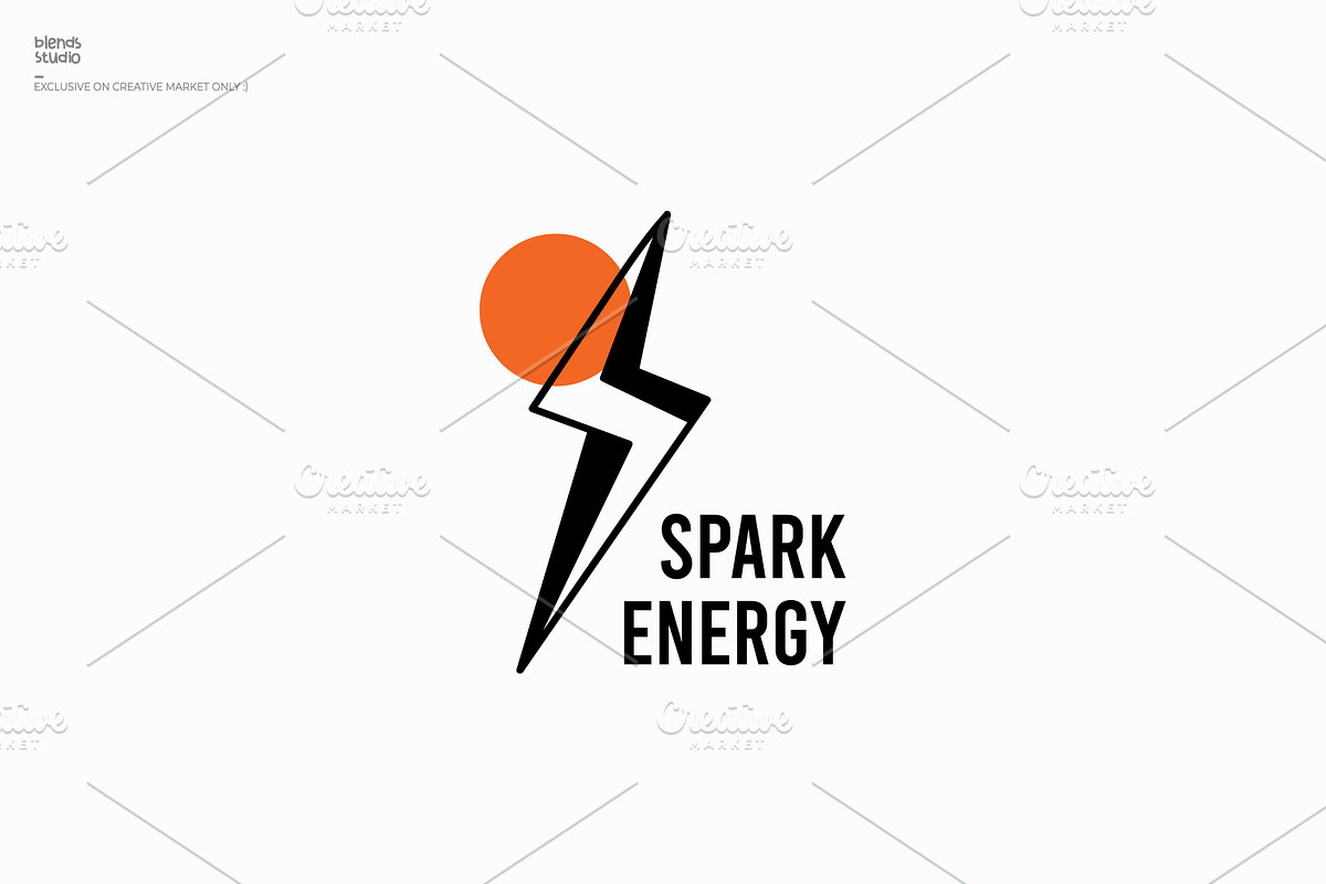 Spark Energy logo, a Branding & Logo Template by blends.studio (Photo 1 of 4)