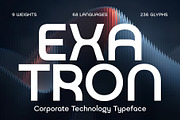 Exatron - Corporate Technology Type, a Sans Serif Font by HipFonts (Thumbnail 1 of 11)