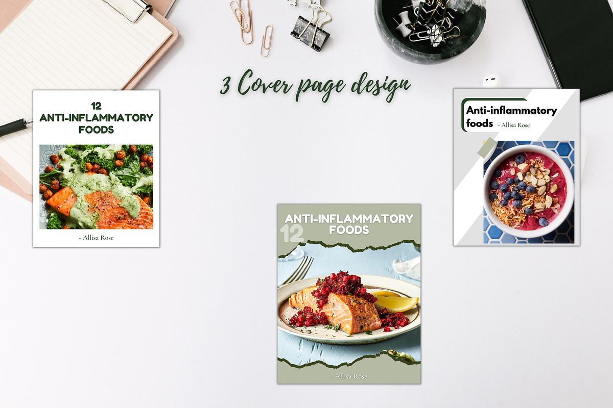 12 Anti-Inflammatory Foods, a Books & Magazine Mockup by Millennials Marketing (Photo 3 of 7)