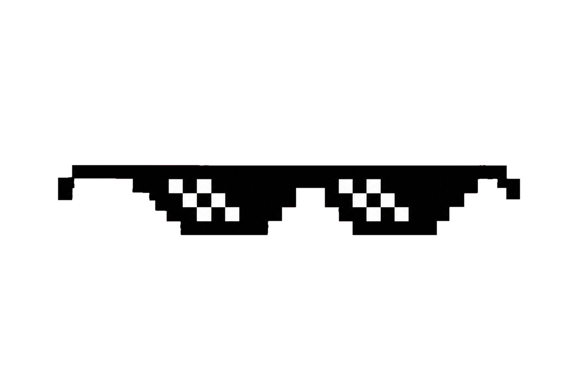 Pixelated black sunglasses icon, an Object Illustration by ZinetroN (Photo 1 of 3)