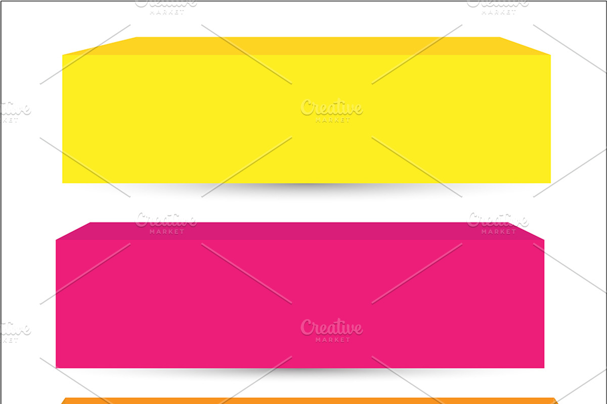3D Vector Box and Banners Designs, a Templates & Theme by TrueMitra Designs