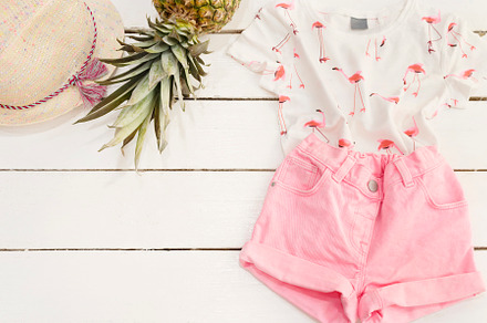 Girl's clothes and accessories, a Background Photo by MONNKA