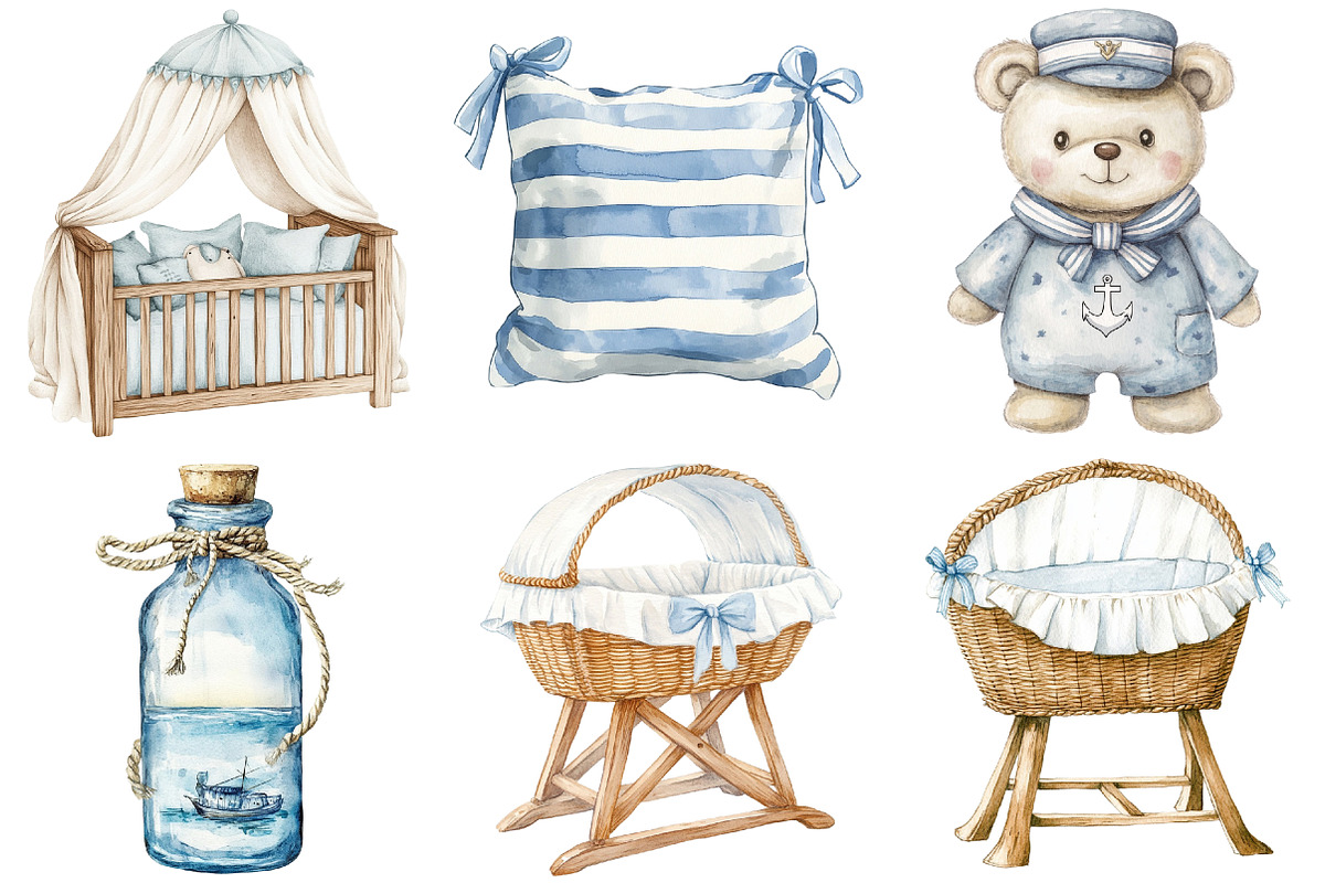 Coastal Nursery Clipart, an Illustration by CitraGraphics (Photo 5 of 5)