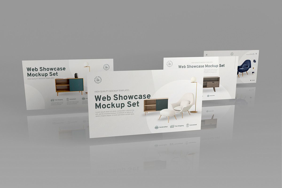 Web Showcase Mockup Set, an Advertising Mockup by MassDream (Photo 10 of 18)
