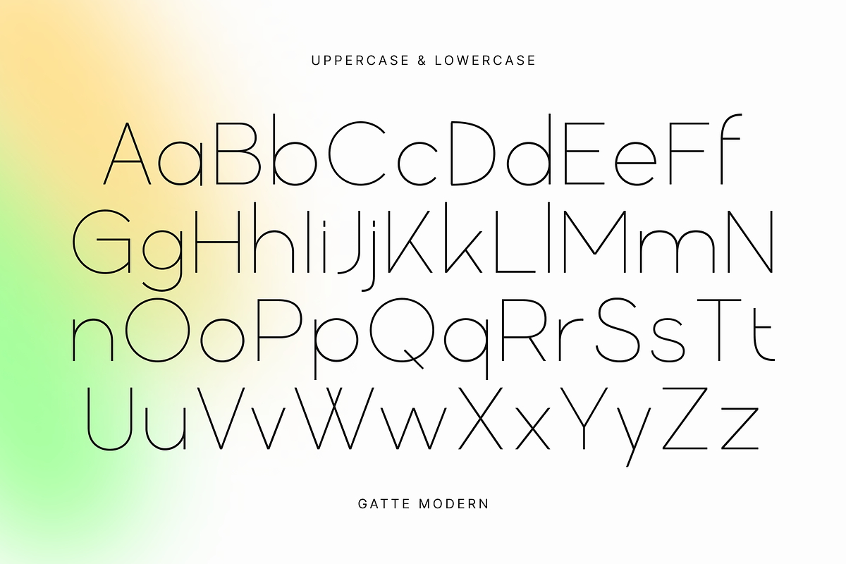 Gatte Modern, a Sans Serif Font by Fitrah Type (Photo 3 of 12)