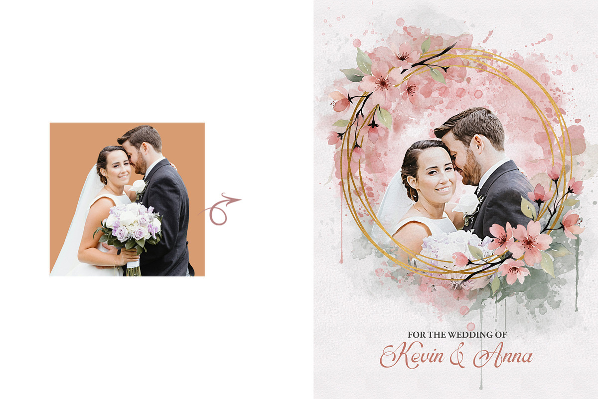Custom Watercolor Wedding Effect, an Action Add-On by MRI STUDIO (Photo 7 of 19)