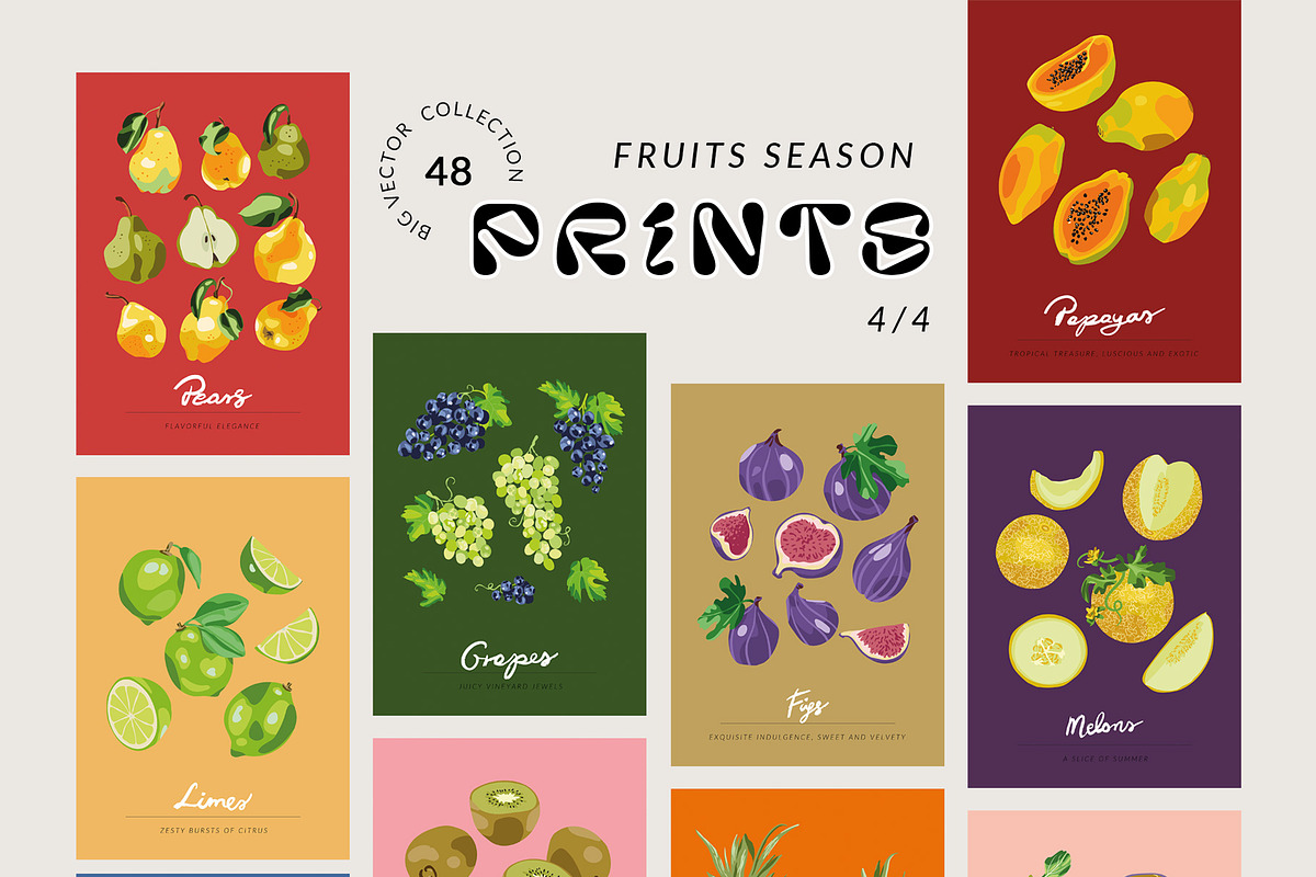 Fruits Season Posters & Patterns, an Illustration by SunnyAfternoons (Photo 8 of 13)