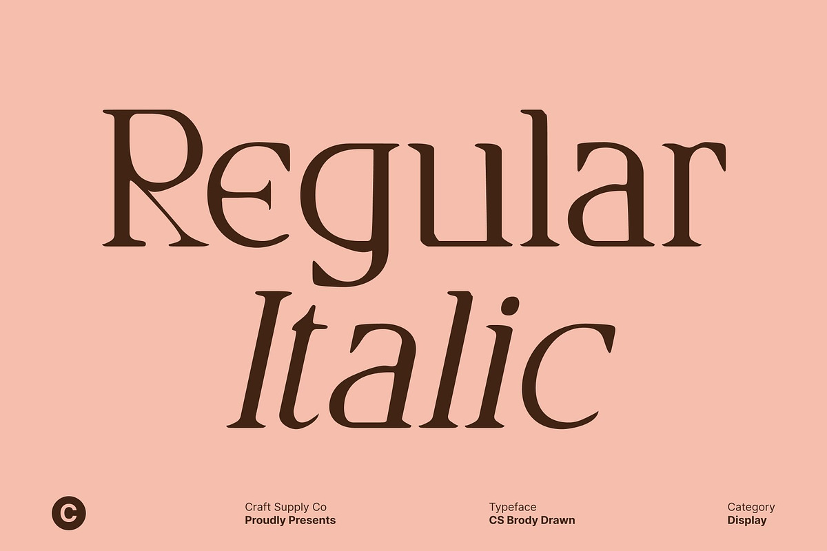 CS Brody Drawn, a Serif Font by Craft Supply Co. (Photo 2 of 8)