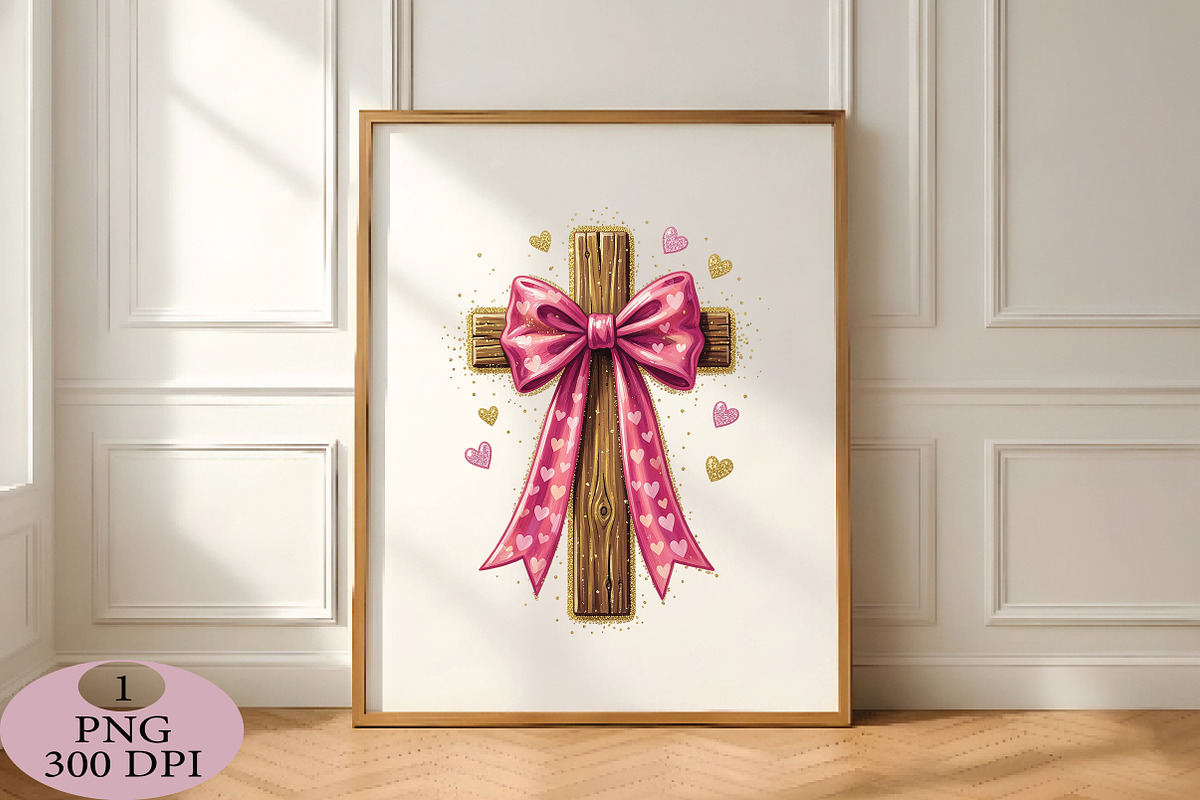 Preppy Jesus Valentine Cross Png, an Illustration by Daily.Designs (Photo 5 of 5)