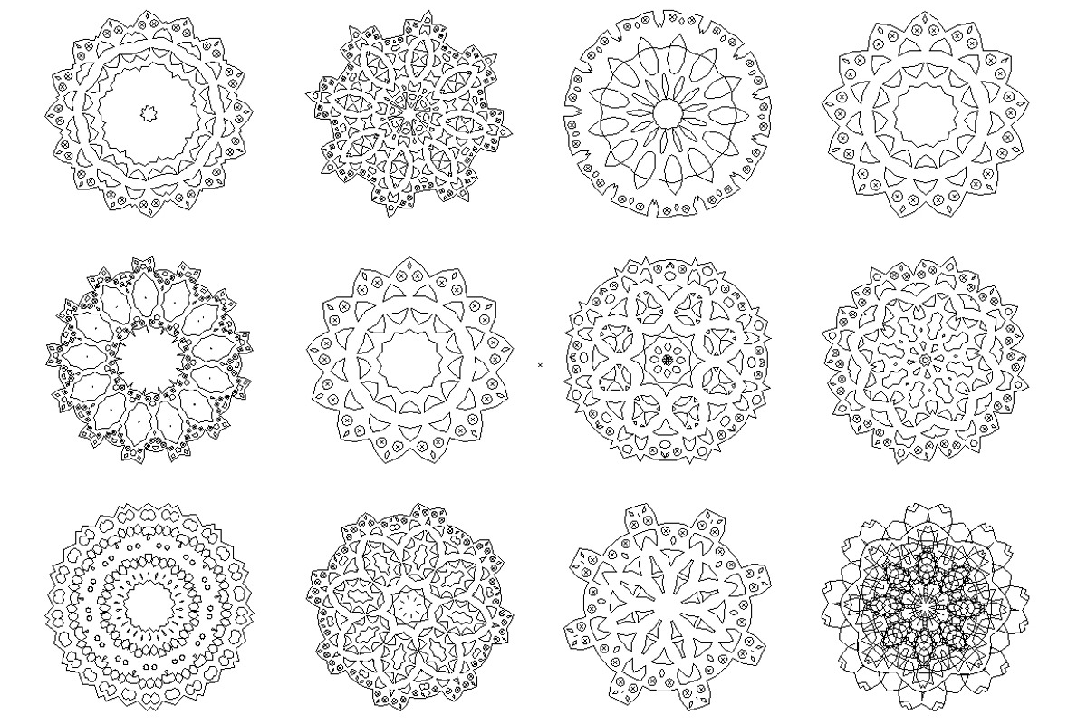 12 Arabic Patterns Vector Set Design, a Pattern Graphic by ToonPlanet Vector Assets (Photo 2 of 2)