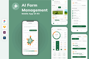 AI Farm Management Mobile App UI Kit, an UI Kit Template by uicube