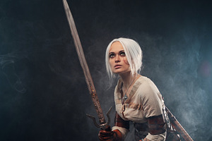 A young warrior with a sword