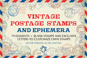 Vintage Postage Stamps And Ephemera