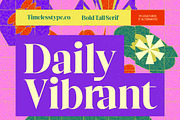 Daily Vibrant Bold Tall Serif, a Serif Font by timelesstype.co (Thumbnail 1 of 10)