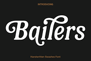 Bailers - Handwritten Swashes Font, a Script Font by Luna Shop (Thumbnail 1 of 8)