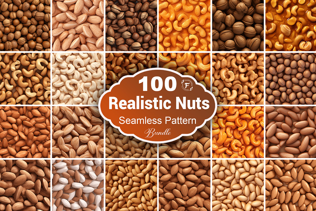 Nuts Seamless Pattern, a Pattern Graphic by Forhadx5 (Photo 1 of 8)