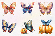 Halloween Butterfly Garden Clipart, an Illustration by CreationArt (Thumbnail 9 of 9)