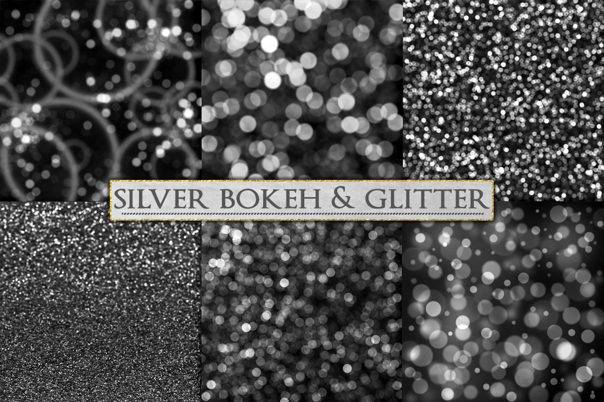 Silver Glitter and Bokeh Backdrops, a Texture Graphic by Paper Element (Photo 2 of 3)