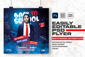Back to school Party Flyer Design, a Flyer Template by Shajib Shikder