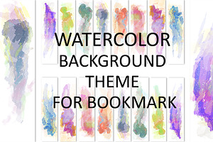 Watercolor Theme Bookmark Bundle
