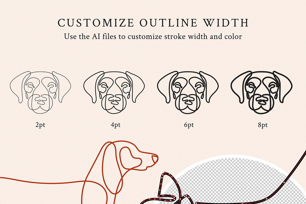 One Line Cats & Dogs: Elegant Pets, an Illustration by amber&ink (Photo 7 of 7)