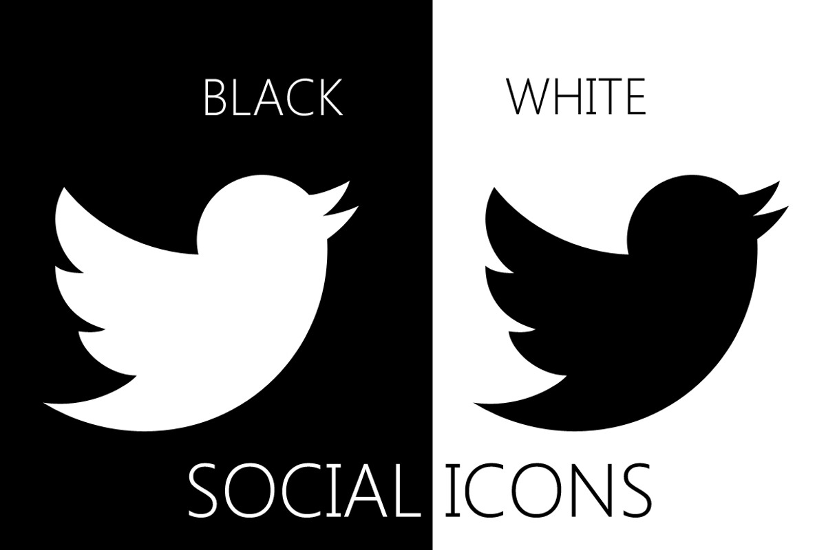 30 Social Icons -black and white