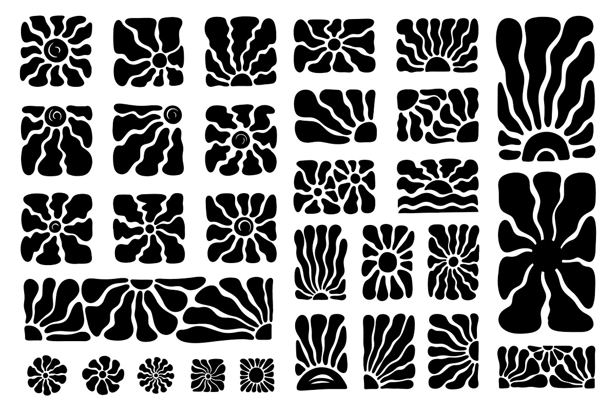 Sunburst Groovy Design Element Set, a Decorative Illustration by Lettering_Logo (Photo 8 of 8)