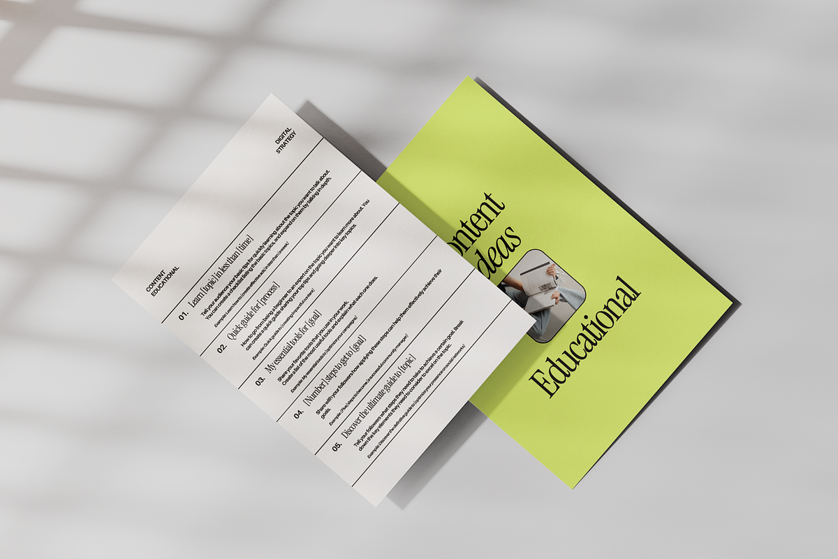 100 Content Ideas for Social Media, a Social Media Template by Mila Estudio (Photo 4 of 4)