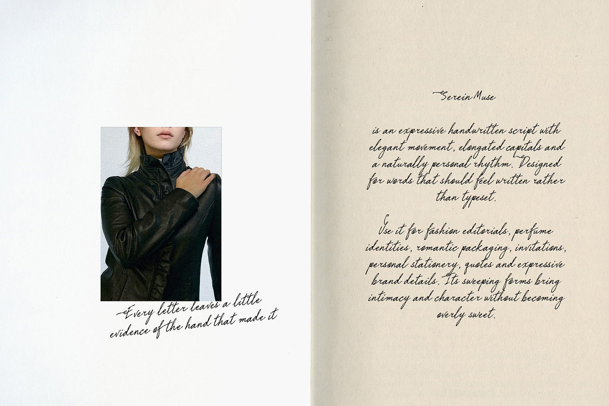 Serein Muse Handwritten Script, a Script Font by Mneme (Photo 4 of 8)