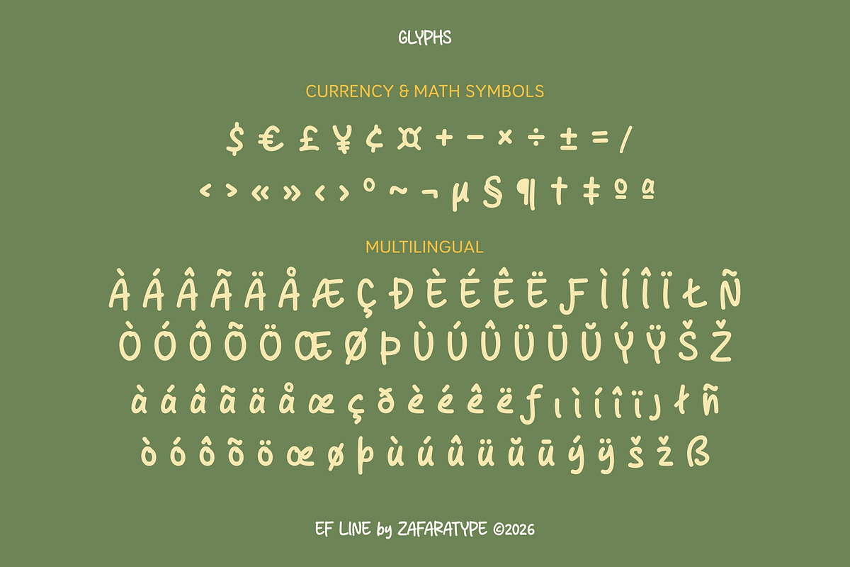 EF Baveno, a Handwritten Font by Zafara Studios (Photo 4 of 6)