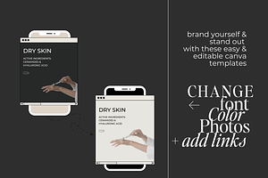 Skincare Instagram Templates Canva