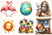 Cute Noah's Ark Watercolor Clip Art, an Illustration by Pixels.Craft (Thumbnail 3 of 7)