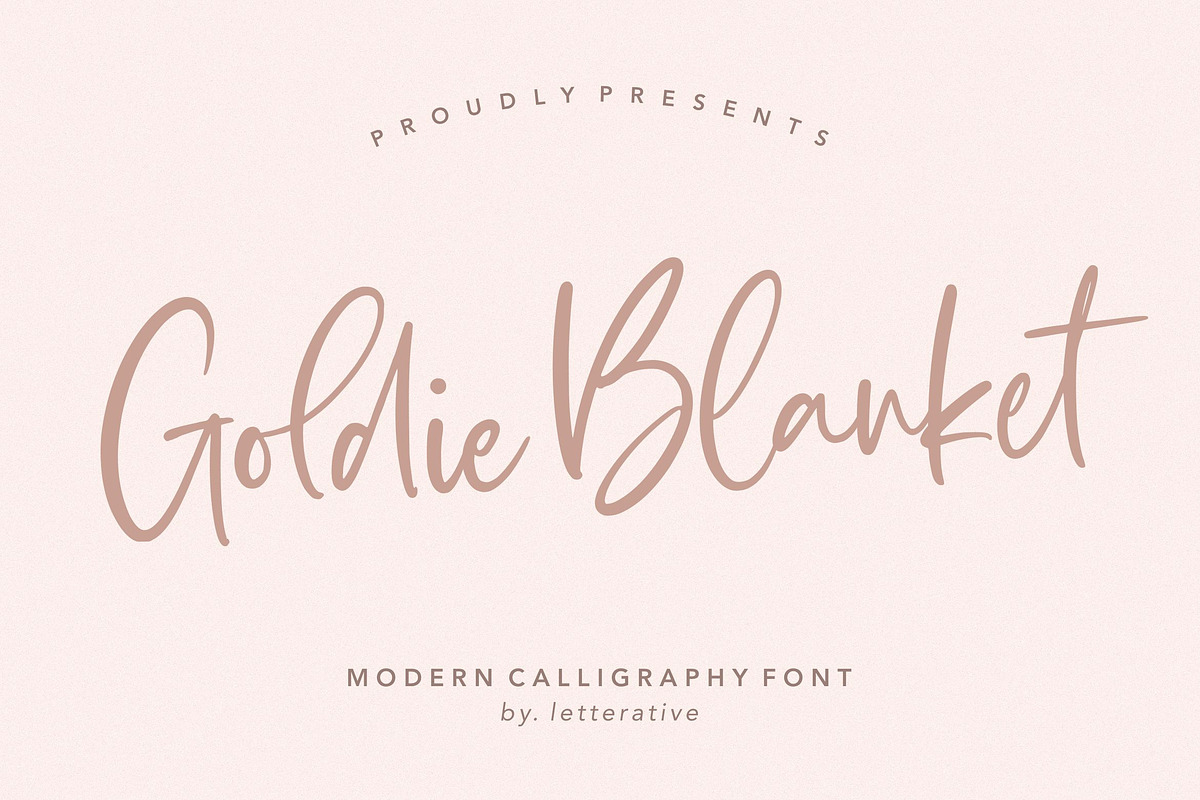 Goldie Blanket - Modern Calligraphy, a Script Font by Letterative Studio (Photo 1 of 7)