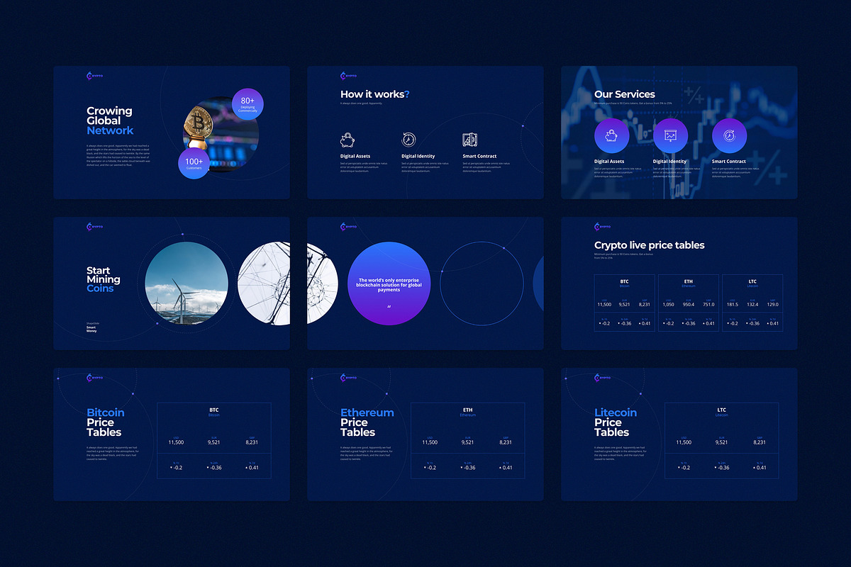 CRYPTO Keynote Template, a Presentation Template by ShapeSlide (Photo 3 of 17)