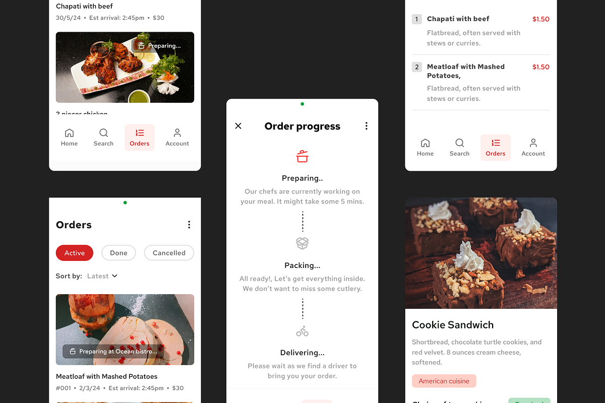 Quickbite : Food delivery UI kit, an UI Kit Template by Abel (Photo 3 of 5)