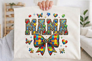 Coquette Autism Mama PNG, Autism Mam, an Illustration by designcity5 (Thumbnail 4 of 4)
