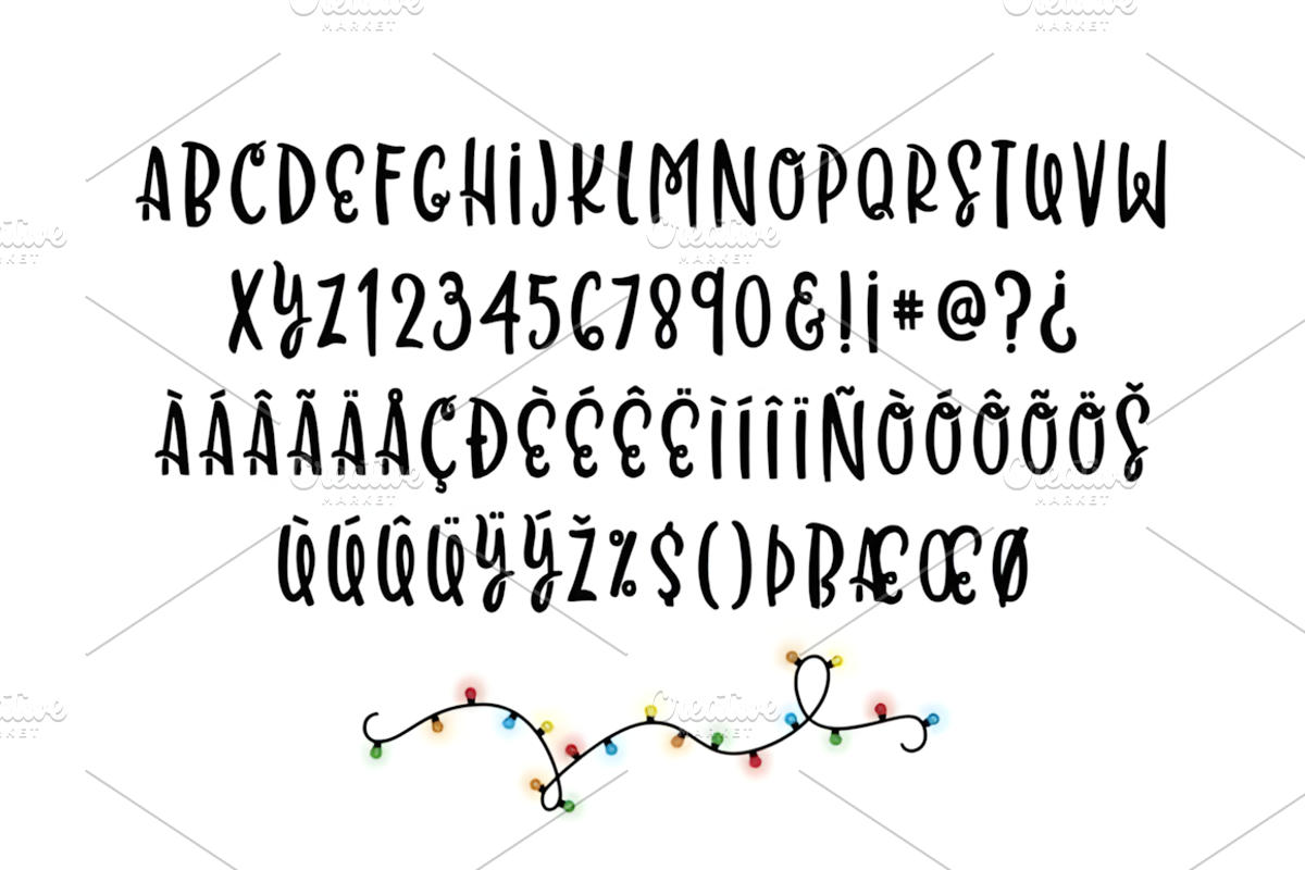 Christmas Lights Font, a Script Font by Coco Bloom (Photo 6 of 7)