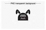 Annoyed and Nervous Rabbit Emoji, an Animal Illustration by Designfour (Thumbnail 4 of 7)