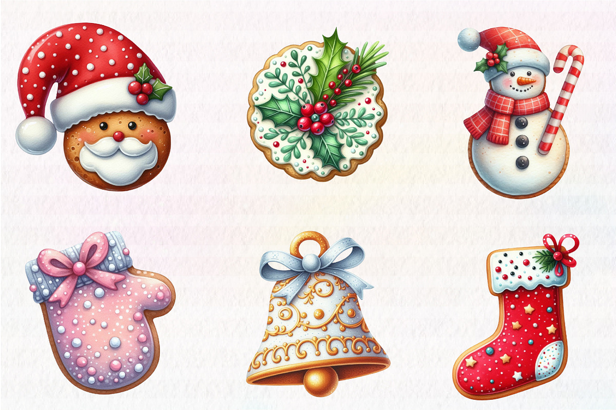 Christmas Cookie Clipart Bundle, an Illustration by CreationArt (Photo 4 of 6)