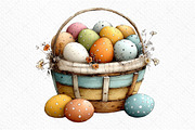 Easter Eggs Basket Clipart Png, an Illustration by Craft Nest (Thumbnail 10 of 11)