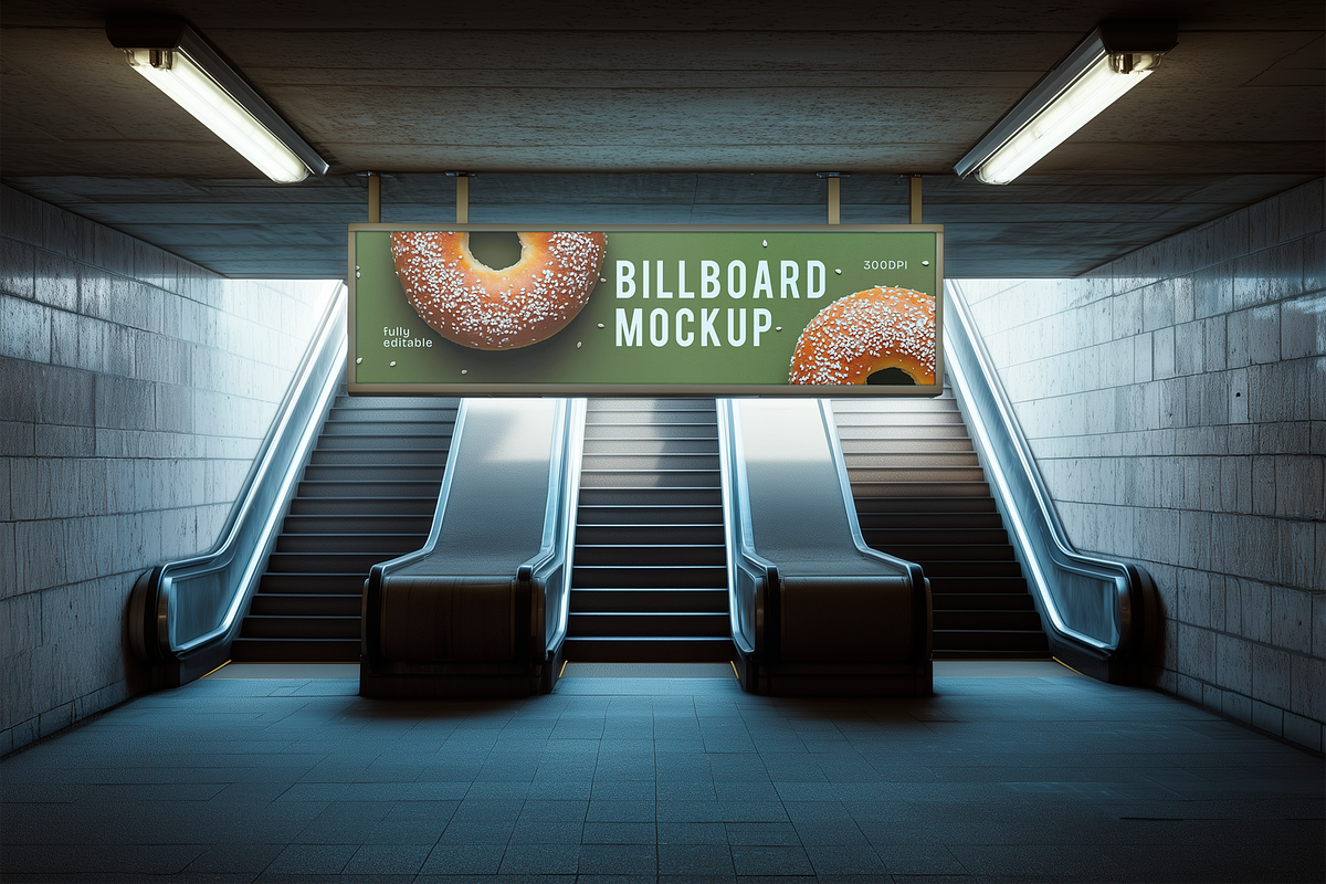 Subway Billboard Advertising Mockup, an Advertising Mockup by The Rose Project (Photo 2 of 4)