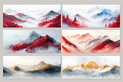 Abstract mountains art wallpaper, an Illustration by fei long (Thumbnail 7 of 9)